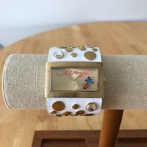 Women’s Vintage Ed Hardy Love Child strap watch